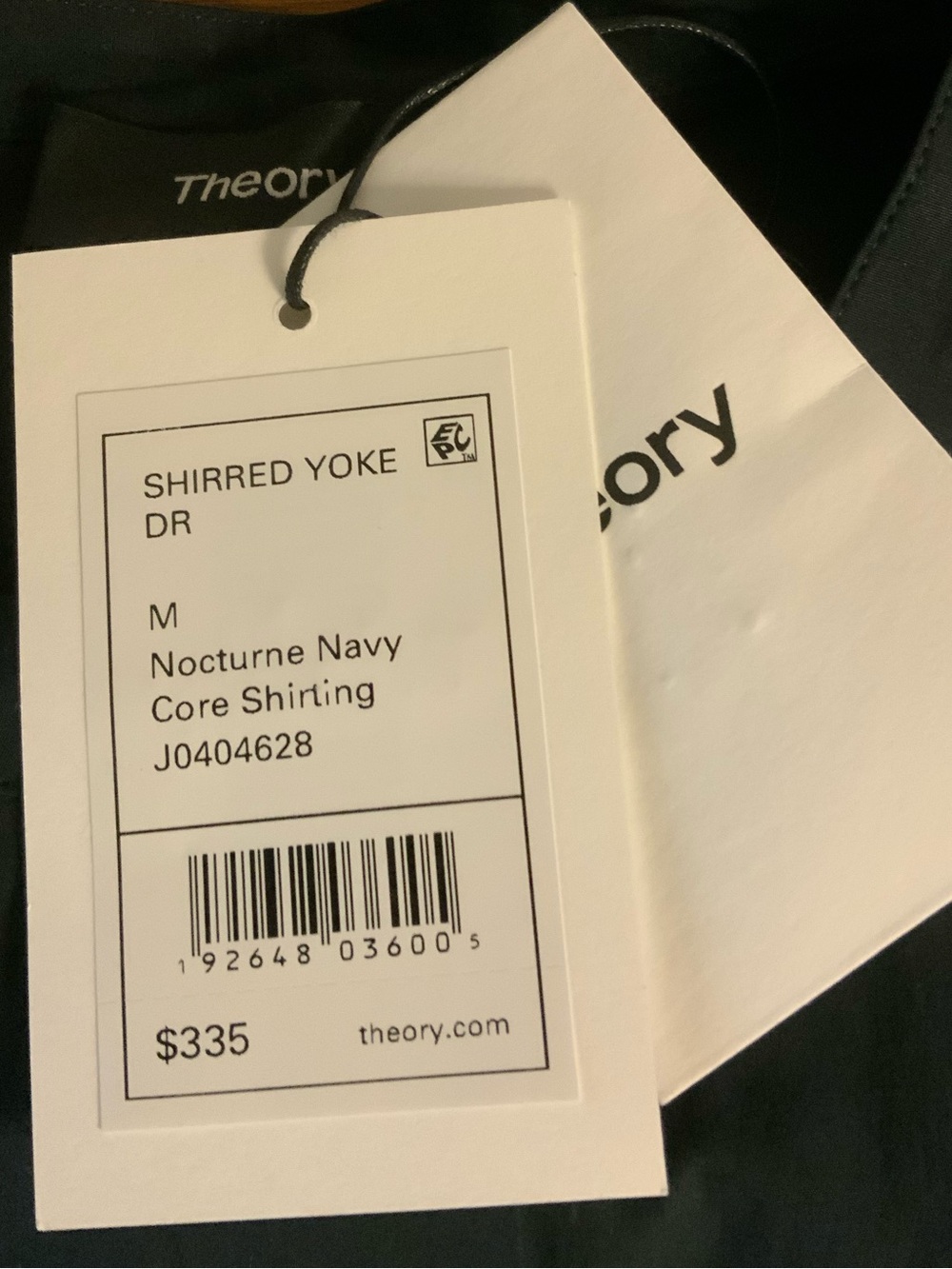 Theory Navy Short-Sleeve A-Line Dress - Picture 4 of 6